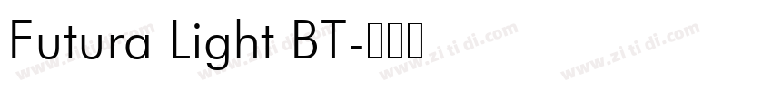 Futura Light BT字体转换